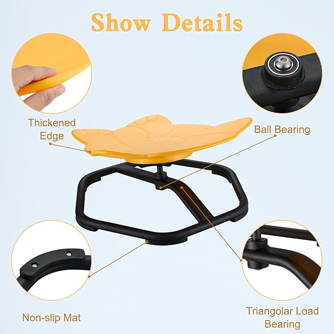 Spinning Chair for Autistic Kids Sit and Spin Chair for Kids Swivel Sensory Chair Elephant Spinning Seat Autism Sensory Chair Items for Sensory Room Training Balance Body Coordination