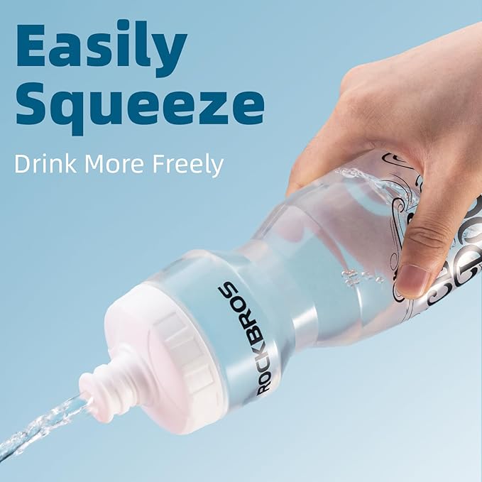 ROCKBROS Cycling Water Bottle, 20-25oz Cycling Bottle, BPA-Free