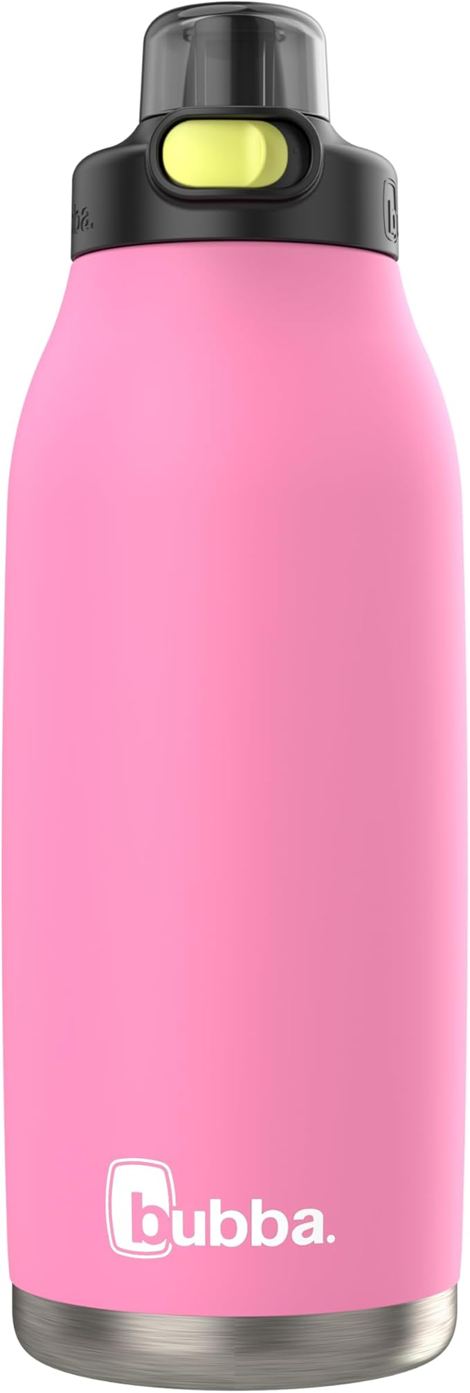 Bubba Radiant Stainless-Steel Pop-Up Straw, 40oz Water Bottle, Medium, Rubberized Azalea