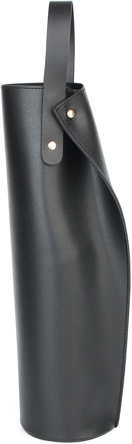 Wine Gift Bag, Reusable PVC Leather Wine Tote Carrier, Double Layered bag, Birthday Bridal Showers Holiday Gifts