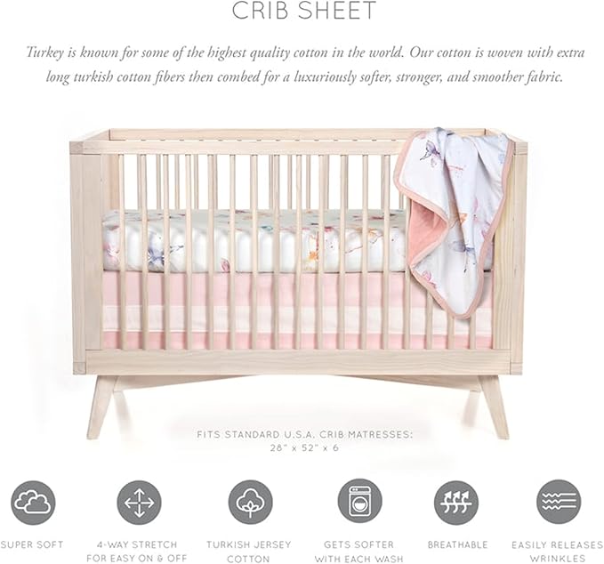 Crib Sheets - Crib Sheets Girl -Crib Sheets Boy - Jersey Sheets - Nursery Bedding - Toddler Bedding Sets for Girls - Toddler Bedding Sets for Boys - Baby Crib Sheets - OILO Studio Crib Sheet Butterfly