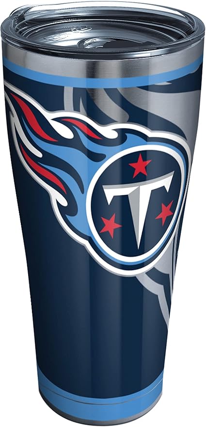 Tervis Triple Walled NFL Tennessee Titans Insulated Tumbler Cup Keeps Drinks Cold & Hot, 30oz - Stainless Steel, Rush