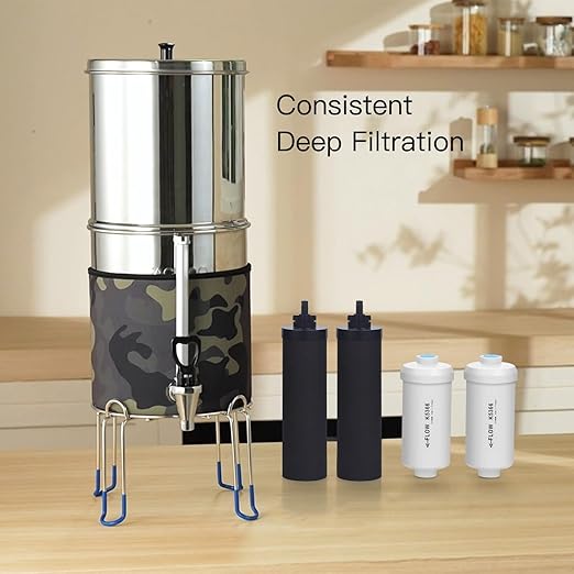 Gravity Water Filter, Replacement for Berkey® BB9®-2 Black Filters & PF-2® Fluoride Filters, Berkey® Gravity Water Filter System and Fachioo King Tank Series