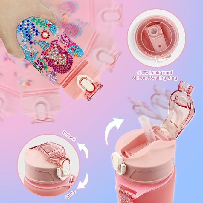Decorate Your Own Water Bottle Kits for Girls, Gifts for Girls, Birthday Gifts for 5 6 7 8 9 10 Year Old Girls, Arts and Crafts for Girls, Mermaid Arts and Crafts Gifts Toys for Girls Christmas
