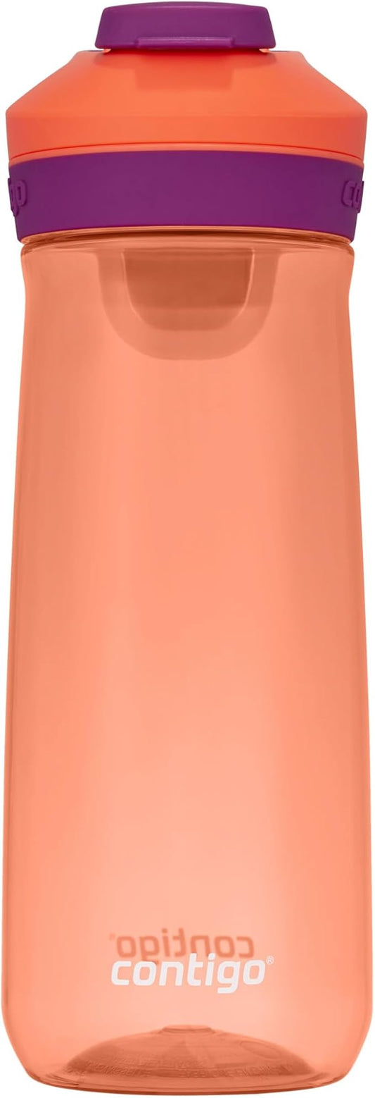 Contigo Autoseal Water Bottle, 20 oz, Coral/Grape