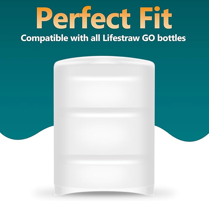 Replacement Mouthpiece Replacement for LifeStraw Go Water Filter Bottle | 6-Pack | BPA Free, Food-Grade, & Soft Silicone | Silicone Caps for LifeStraw Go Lid (Mouthpiece, white)