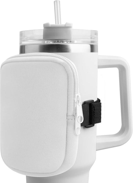 Water Bottle Pouch for Stanley 40 oz Tumbler with Handle - Gym Accessories for Women, Cup Belt Bag Compatible with Stanley/Simple Modern Tumbler Accessories