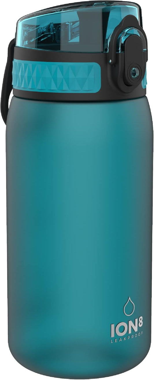 Ion8 Pod Leak Proof BPA Free Kids Water Bottle, 350ml (12 oz), Frosted Aqua