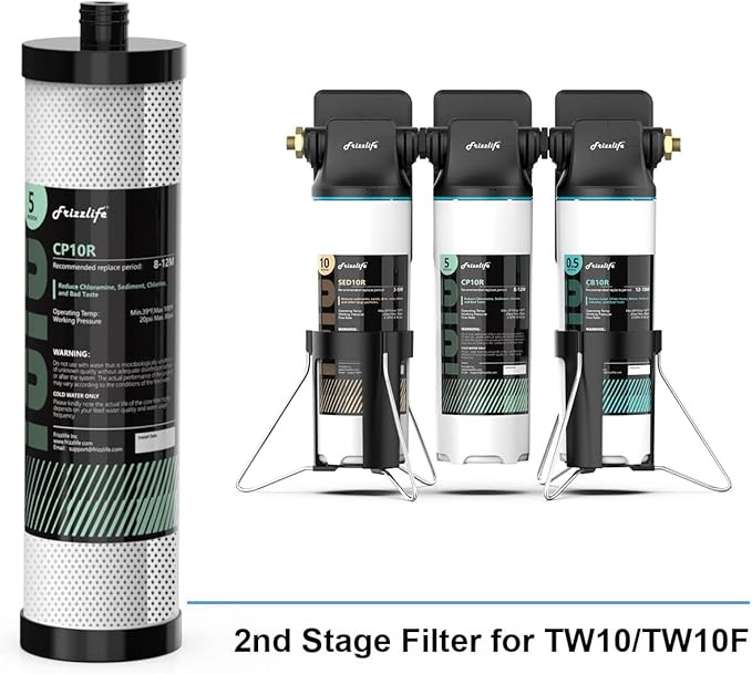 Frizzlife CP10R (2nd Stage) Replacement Filter Cartridge For TW10 Under Sink Water Filter