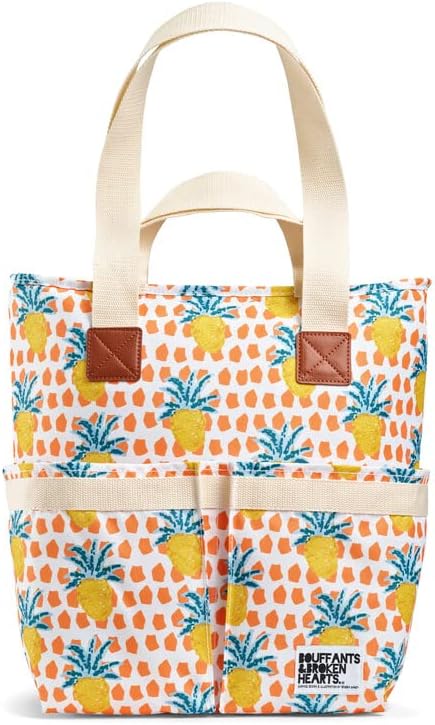 Fit + Fresh Soft Cooler Bag Insulated Leak Proof, Insulated Cooler Bag, Soft Cooler Bag, Cooler Tote Bag, Cooler Bags Insulated for Travel, Insulated Bag Cooler, Large Insulated Cooler Bag, Pineapple