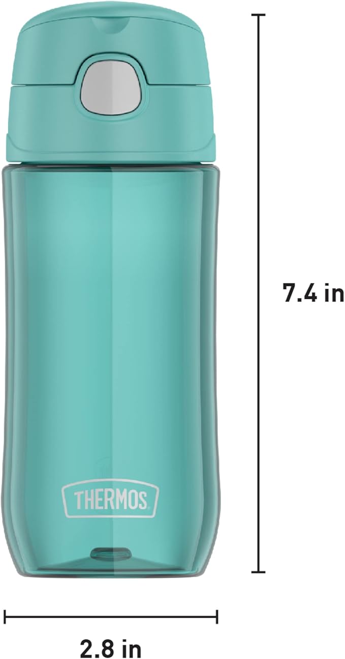 THERMOS FUNTAINER 16 Ounce Plastic Hydration Bottle with Spout, Aqua