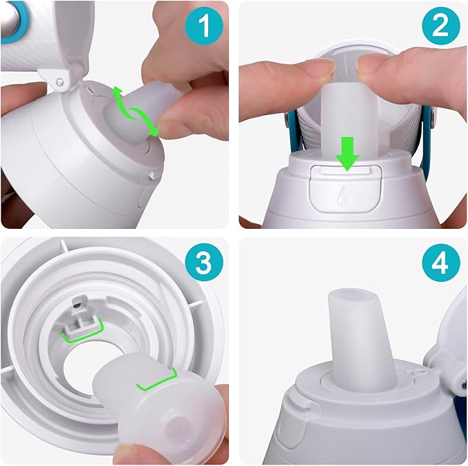 4 Pack Water Bottle Mouthpiece Replacement for Brita Water Bottle, Silicone Water Bottle Bite Valve Replacement Parts Compatible with Brita Filter Water Bottles & Brita Stainless Steel Water Bottle