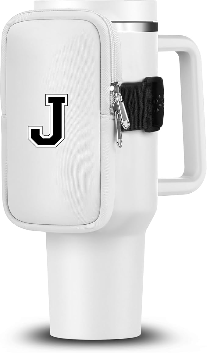 Mini Water Bottle Pouch for Stanley-Tumbler pouch with Zipper Pocket, Stanley pouch, Insulated Mug pouch, Tumbler carry holder pouch, Travel mug pouch | Waterproof