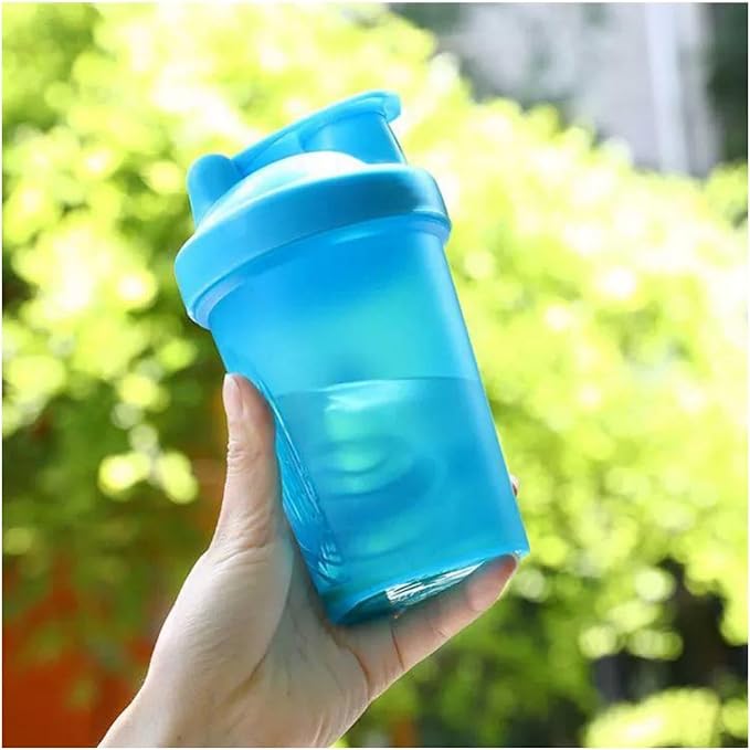 Shaker Bottle 16oz for Shake Mix,Protein Powder Mix,Best Shaker Cup (BPA free),Juice Mixer,Perfect for Protein Shakes and Pre Workout (Blue, 16Oz/400ML/2Bottle), SKER-BTL-2BTL