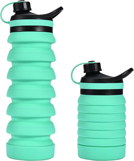HYDRATE Bottles 27oz Collapsible Water Bottle - Silicone Foldable Water Bottle - BPA Free, Portable, and Lightweight Design - Ideal for Indoor, Outdoor, Travel, Office - Practical, Fast, Leak-Proof