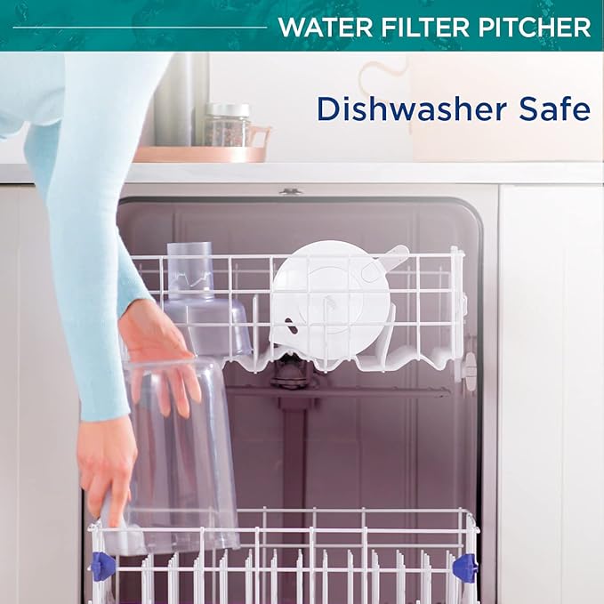 PUR Ultimate Filtration Water Filter Pitcher, 7 Cup, Clear/Blue