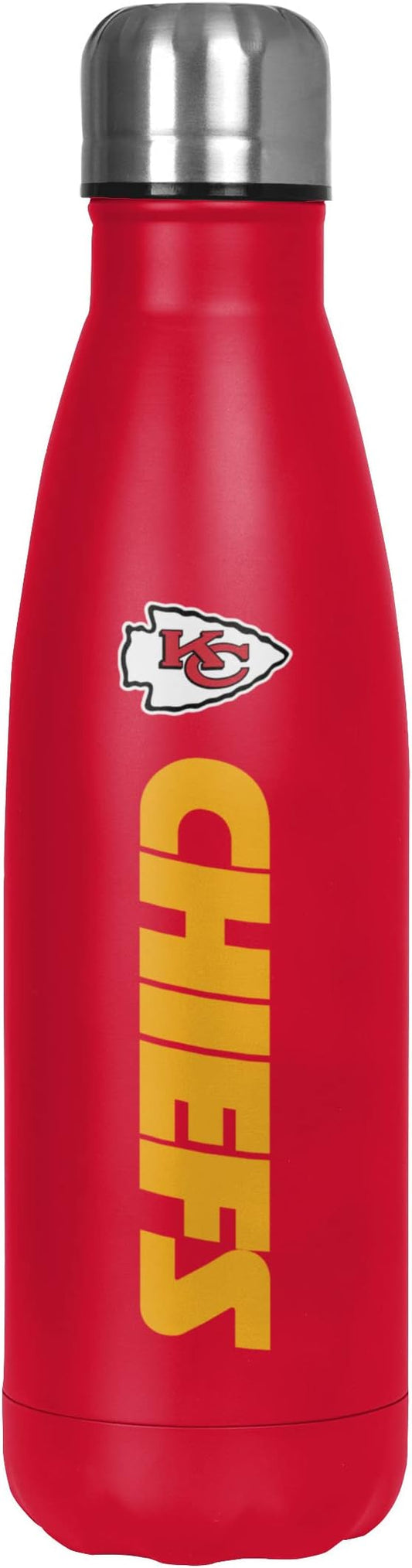 FOCO NFL unisex-adult NFL Team Logo Wordmark Chill Water Bottle