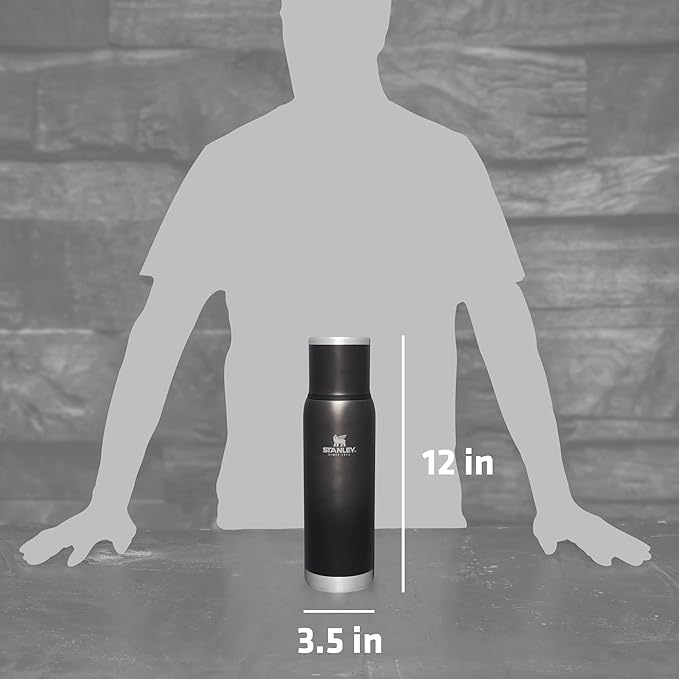 STANLEY Adventure To Go Insulated Travel Tumbler - 1.1QT - Leak-Resistant Stainless Steel Insulated Bottle with Insulated Cup Lid and Splash-Free Stopper