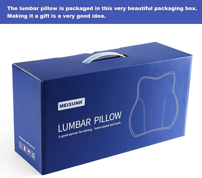 Soft Memory Foam Lumbar Support Pillow for Car Seat and Office Chair Back Support Pillow, Back Cushion for Pain Relief Improve Posture (Mesh-Orange)