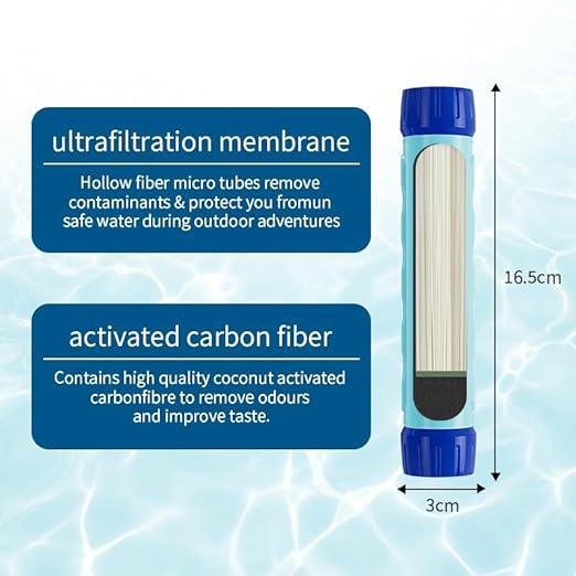 Insulated Filtered Water Bottle 25 Oz | Ideal for Hiking, Running, Jogging, Camping | Simple Modern Water Bottle with Filter | Ultimate Water Purifier with Advanced Filtering Technology | BPA Free