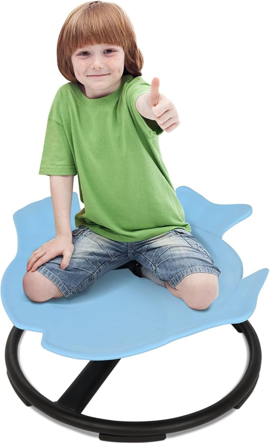 Spinning Chair for Autistic Kids, 3+ Autism Kids Sensory Swivel Chair, Light Blue Kids Swivel Chair, Coordinate The Balanced Development of The Left and Right Brain and Exercise Muscle Endurance