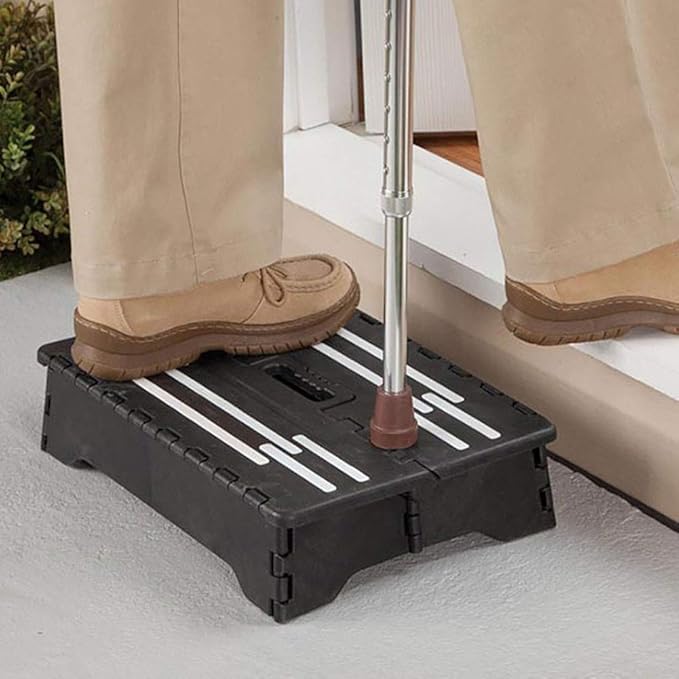 Portable Folding Step Riser for Elderly/Adults/Kids,High Riser Step Easy Transport,Foldable Stepping Stool Step Stool for Car/Kitchen/Bath,5 inch High Large Platform