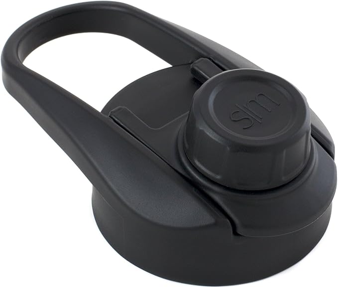 Simple Modern Chug Sports Lid - Fits All Summit and Hydro Flask Water Bottle Wide Mouth Sizes - Insulated Leakproof Handle Cap for 10, 12, 14, 16, 18, 20, 22, 24, 32, 40, 64 & 84 oz - Midnight Black