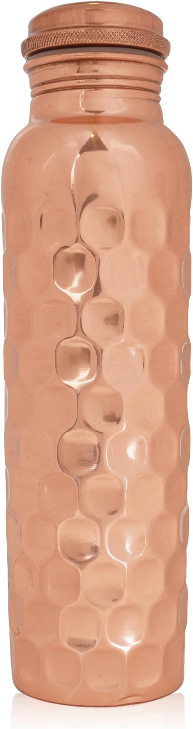 Blue Roses Copper Water Bottle, Copper Vessel For Drinking Water, Lab-Tested & Leak-Proof, Diamond Cut,1 litre