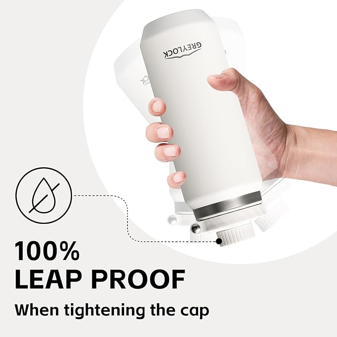 Greylock 20 oz White Water Bottle Insulated with Straw Lid, Reusable Metal Water Bottle Stainless Steel with Carry Handle for Travel,Sports, BPA-Free Leak Proof When Closed, Cold for 24 Hours