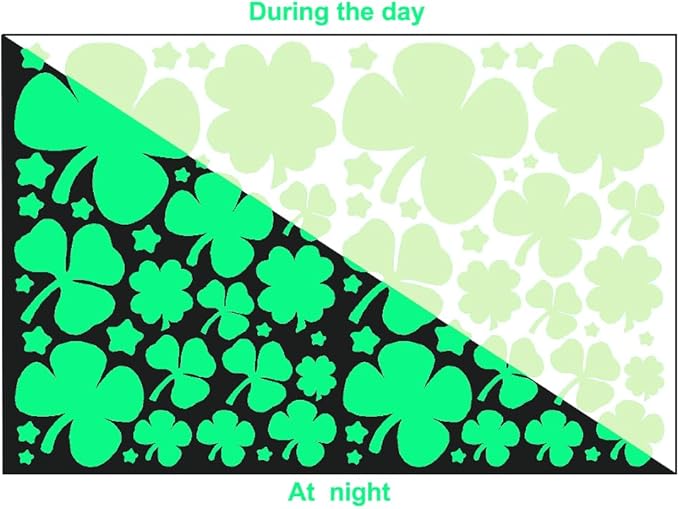 Glow in The Dark Leaf Wall Stickers for Home,60pcs PET Exquisite Carved Plant Wall Stickers for Bedrooms, Leaf Stickers Wall Decals for Boys and Girls Room, Cute Plant Decals Stickers Walls(Leaf 6)