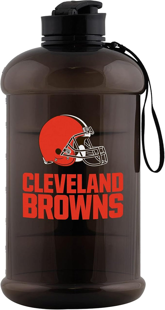 FOCO NFL Team Logo 2L Plastic Clear Large Sports Water Bottle