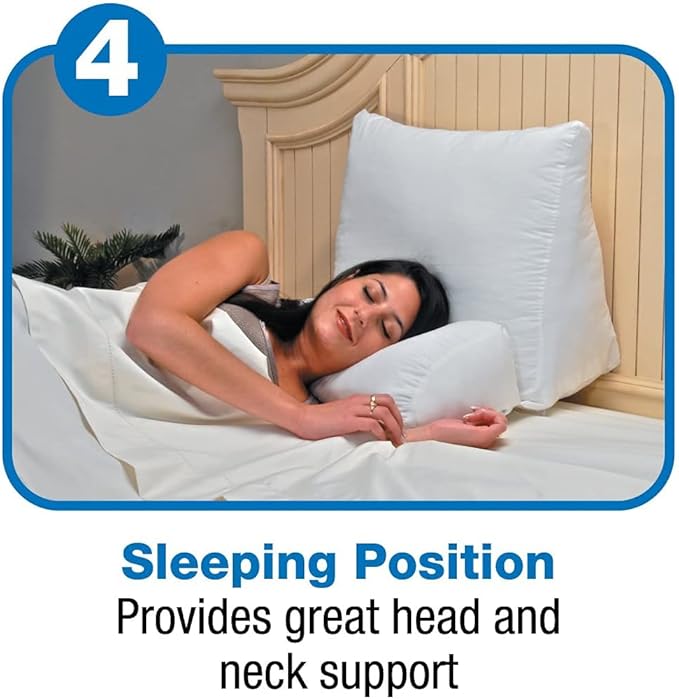 Contour Flip Pillow - 10-in-1 Rest Positions Wedge Pillow for Gentle, Plush Elevation for Back, Knees, Legs or Stomach Support Comfort & Relief - Standard Size (20 inch Width - Pillow ONLY)