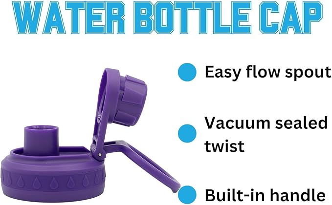 LSU Tigers Water Bottle - Purple Double Walled Stainless Steel 24 oz Keeps Drinks Cold or Hot