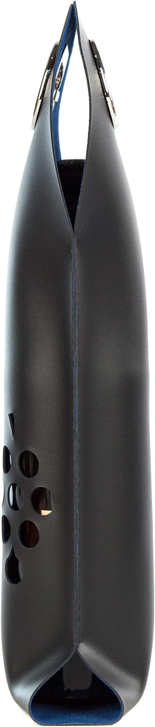 Leather Wine Bag with Handles Reusable Wine Carrier Bag Carrier Tote PU Leather Wine Gift Bag for Party Picnic Travel for Wine Lover Color Black 1 Bottle, color black- 1 bottle