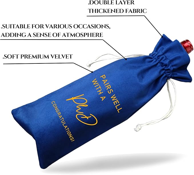 Graduation Gift Wine Bag, Bachelor's Degree Graduation Wine Bag, Bachelor's Gift, Pairs Well With A Bachelor's Degree (Bachelor's Degree-Blue)