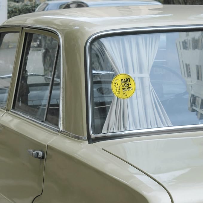 Baby in Car Decal for Cars Vehicle Children Kids On Board Signs Funny Vinyl Bumper Stickers Removable Decals Window Label Sign Truck Label Decorations Drive Safely Around