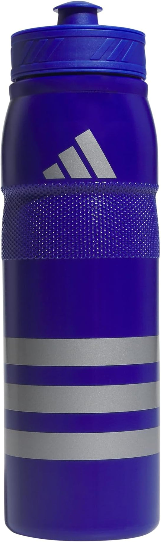 adidas 750 ML (28 oz) Stadium Refillable Plastic Sport Water Bottle, Bold Blue/Grey/Bold Blue, One Size