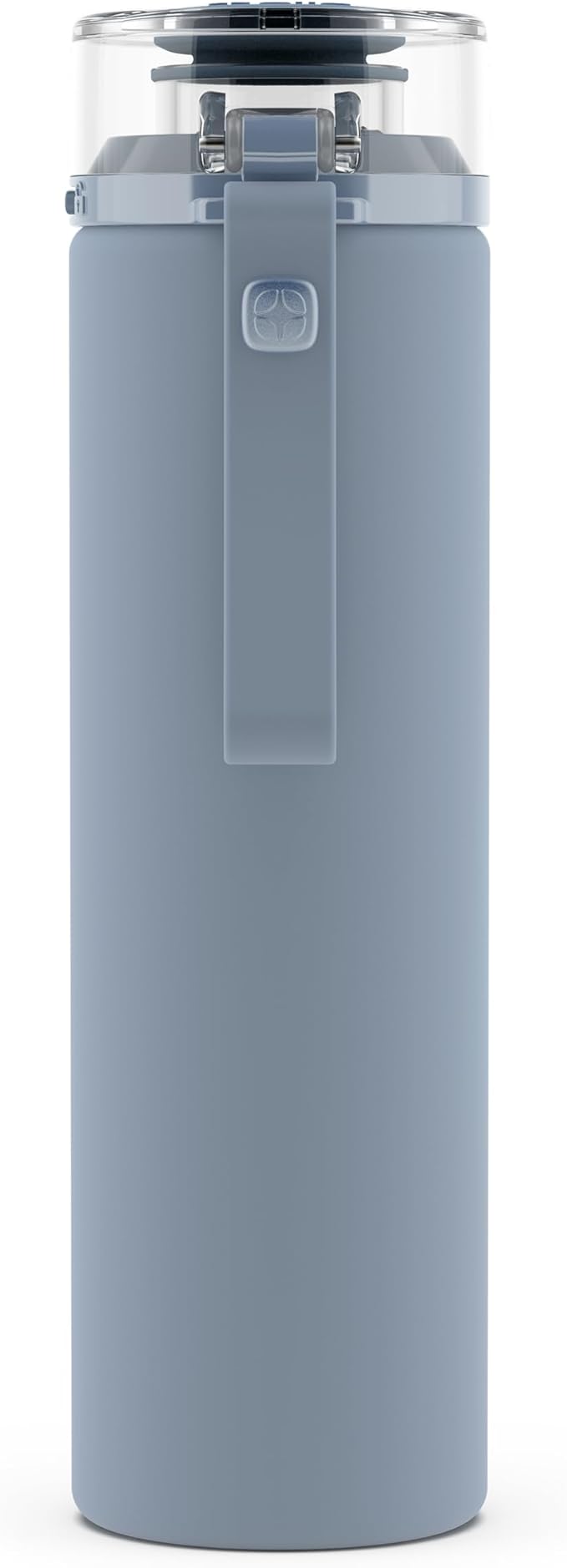 Ello Syndicate Glass Water Bottle with One-Touch Flip Lid and Protective Silicone Sleeve and Carry Loop, BPA Free, Dishwasher Safe,20oz