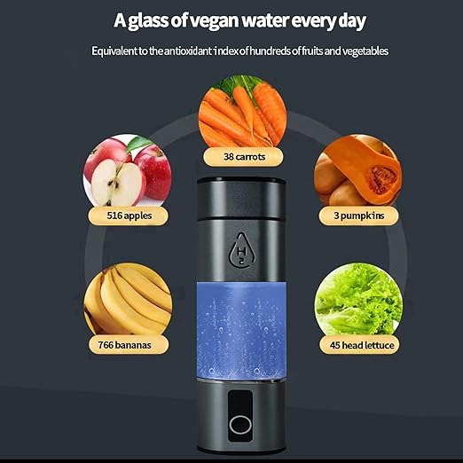 Hydrogen Water Bottle Generator, Hydrogen Water Bottle, 2 in1 Portable Hydrogen Water Generator,LED Display Hydrogen-Rich Water Bottle,Suitable for Office, Sports, Travel and Gifts(280ml)