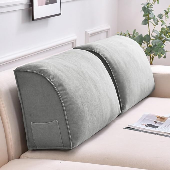 Couch Back Cushion Decorative Throw Pillows with Removable Pillowcase Sofa Waist Cushion Lumbar Support Backrest Pillow for Living Room Headboard Reading Pillow