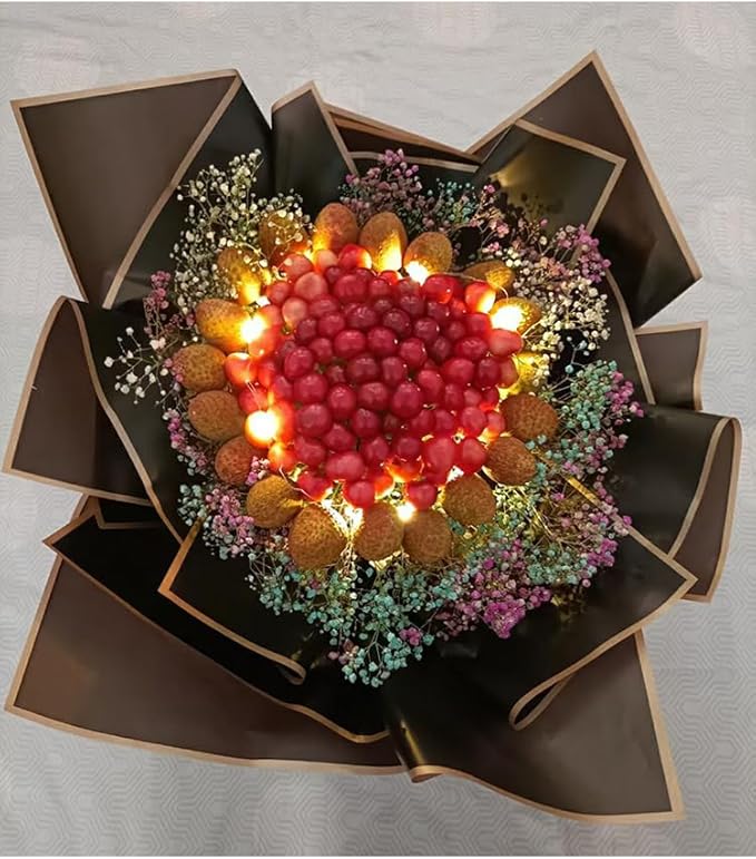 fondleadmiringly Flower Wrapping Paper, Flower Shop Paper, Waterproof Wrapping Paper, semi Transparent Wrapping Paper (1-black) 20 sheets