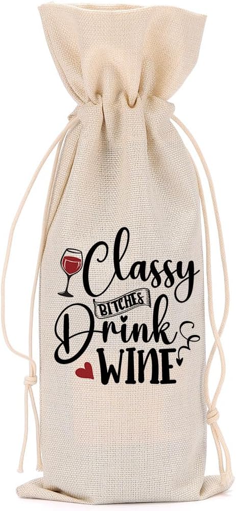 Funny Wine Quotes Wine Bag Wine Tasting Party Supplies for Wine Lovers Women Men Bride Groom Friend Mum Christmas Birthday Wedding Bachelorrette Party Wine Bags