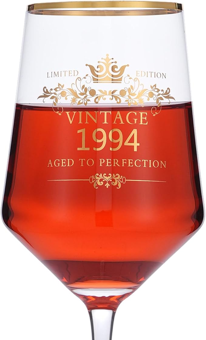 MOMRNTAIL Vintage 1994 30TH Birthday Goblet Gifts, 16OZ Goblet Wine Glass, 30 Year Old Birthday Decorations For Women men, Funny 30 Bday Gifts Idea For Friends, Sister,Dad, Mom - Turning 30 Present