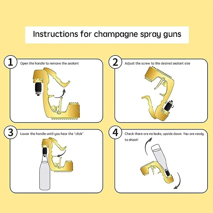 Champagne Gun,Champagne Gun Shooter，Beer Gun，Champagne Spray Gun，Beer Water Gun,Beer Gun For Birthday Celebrations,Adjustable Champagne Sprayer,Champagne Gun Shooter (Black)