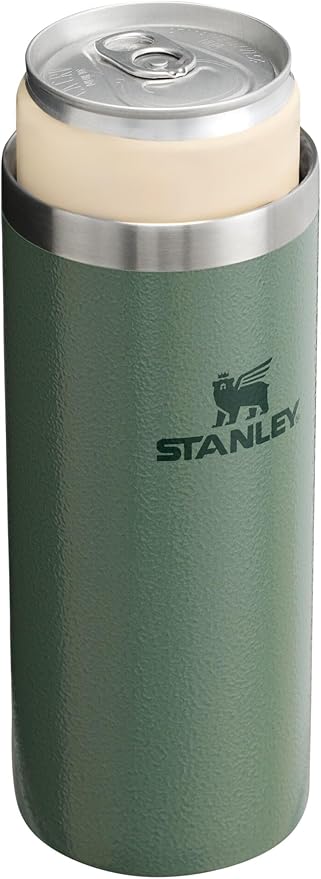 STANLEY Everyday Slim Can Cooler Cup for 10 oz | Steel Drink Holder for Beer, Seltzers, Soda, and Energy Drinks| Hold-Tight Tabs | Dishwasher Safe | Doubles as Tumbler