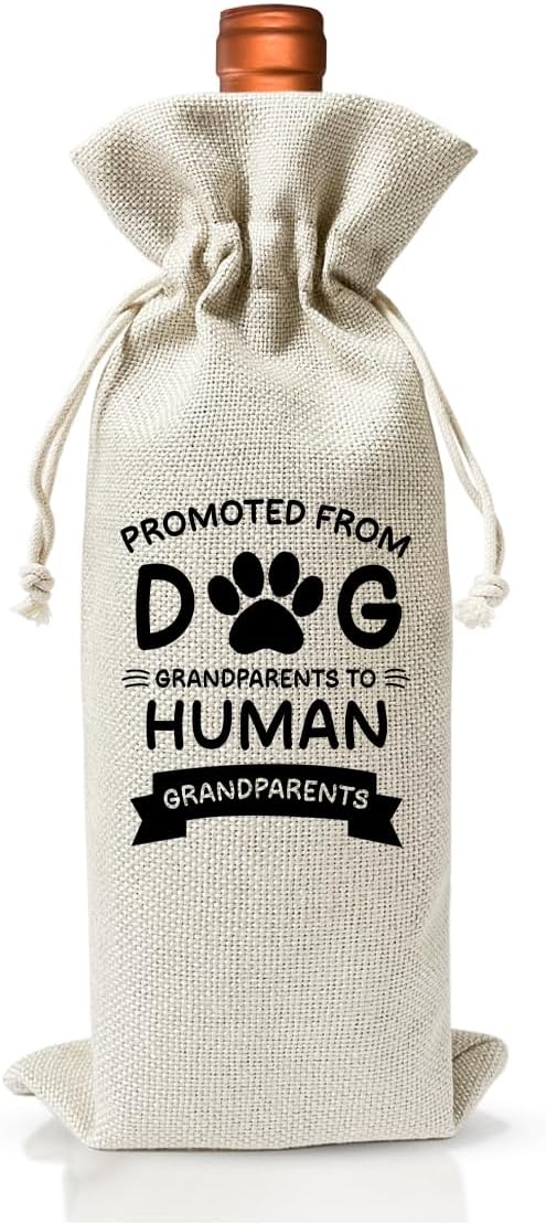 Gender Neutral Pregnancy Announcement Wine Gift Bag for New Grandparent Baby 2024, Promoted to New Grandparent Gift 2024, Religious Pregnancy Announcement, Baby Shower or Party Favor