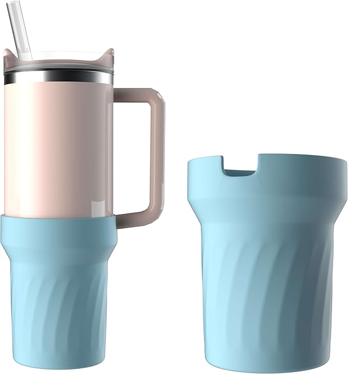 40oz Cup Accessories, Silicone Boot for 40oz Tumbler, Bottom Protector Cup Boot, Water Bottle Holder（Silicone Blue）