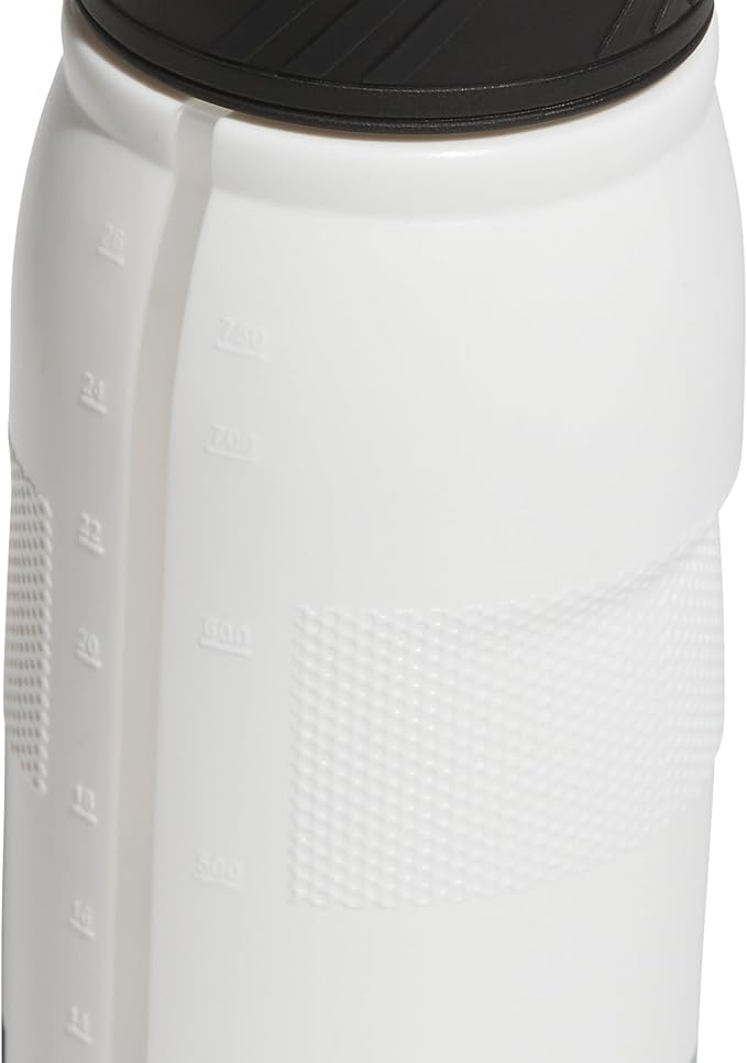 adidas 750 ML (28 oz) Stadium Refillable Plastic Sport Water Bottle, White/Black/Black, One Size