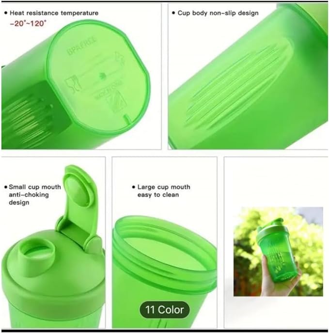 Shaker Bottle 16oz for Shake Mix,Protein Powder Mix,Best Shaker Cup (BPA free),Juice Mixer,Perfect for Protein Shakes and Pre Workout (Blue, 16Oz/400ML/1Bottle), SKER-BTL-2BTL