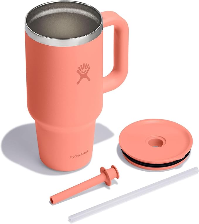 Hydro Flask Travel Tumbler Stainless Steel Vacuum Insulated Tumbler with Lid and Straw for Cold Water and Drinks for Sports, School, Work, Car, Travel, Weekends